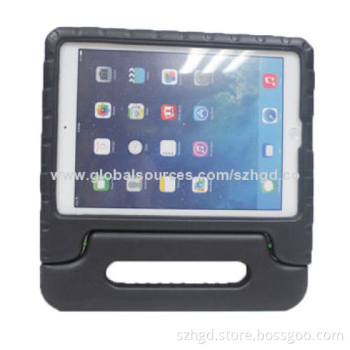 New arrival leather cover for iPad 5 with convertible handle design, high quality and safe material
